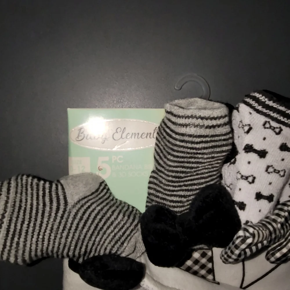 NWT Bibs and Socks with Ties and Bow Ties
